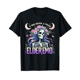 Elder Emo It Was Never a Phase Skeleton Goth Tee T-Shirt