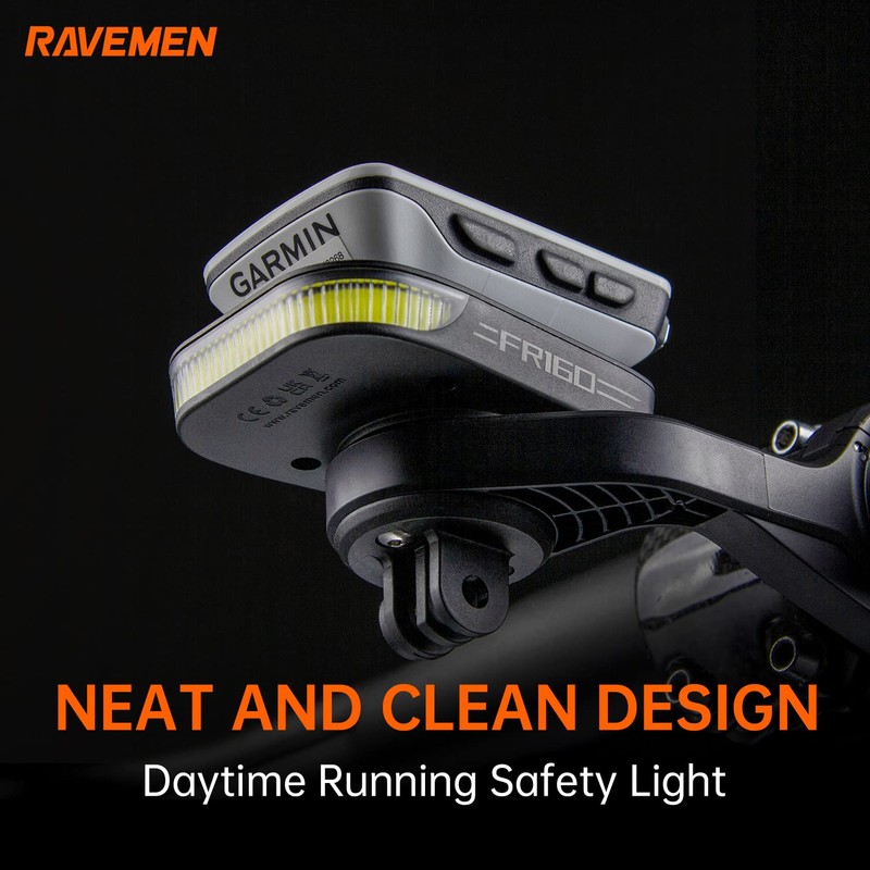 RAVEMEN FR160 Compatible with Garmin/iGPSPORT/COOSPO Cycling Computer, IPX6 Waterproof Auxiliary