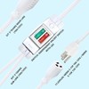 White 2 Way Extension Cord with On/Off LED Switch, Fiabtool