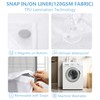 PILOTSHARK No Hook Waffle Weave Shower Curtain Set with Snap-in