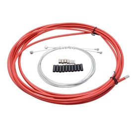 SUNWAN Bike Complete Brake Inner Cable Set, Red, 4.4mm Copper, 1pc, Physical Items
