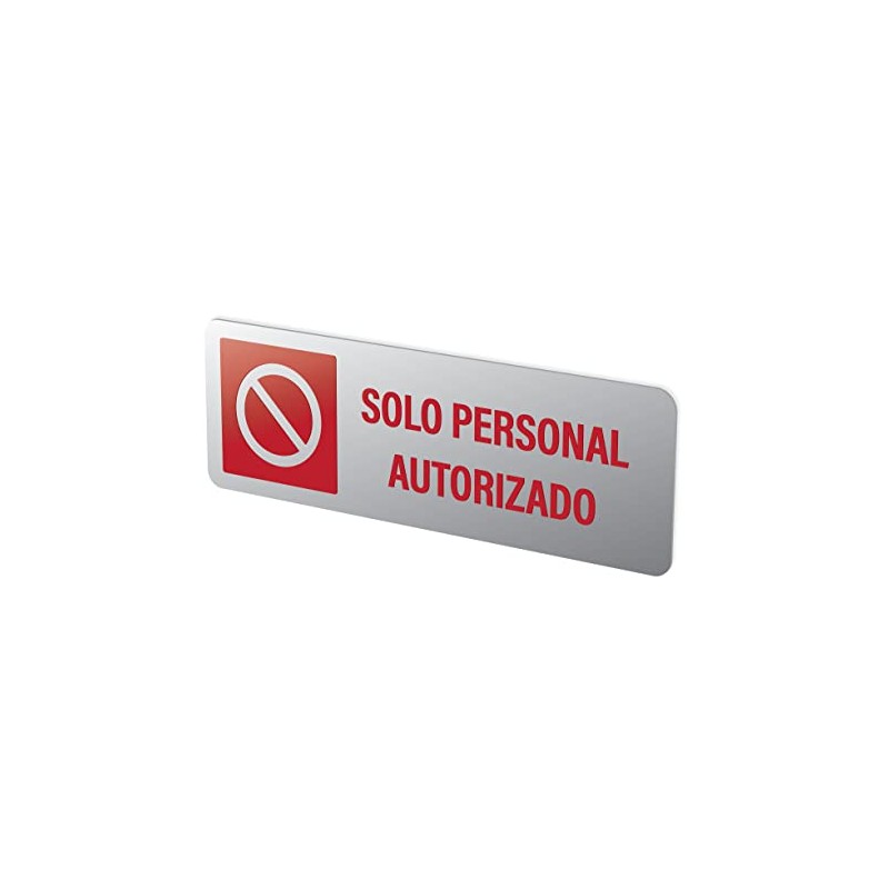 Señalización autoadherible en aluminio rígido para casa y oficinas -
