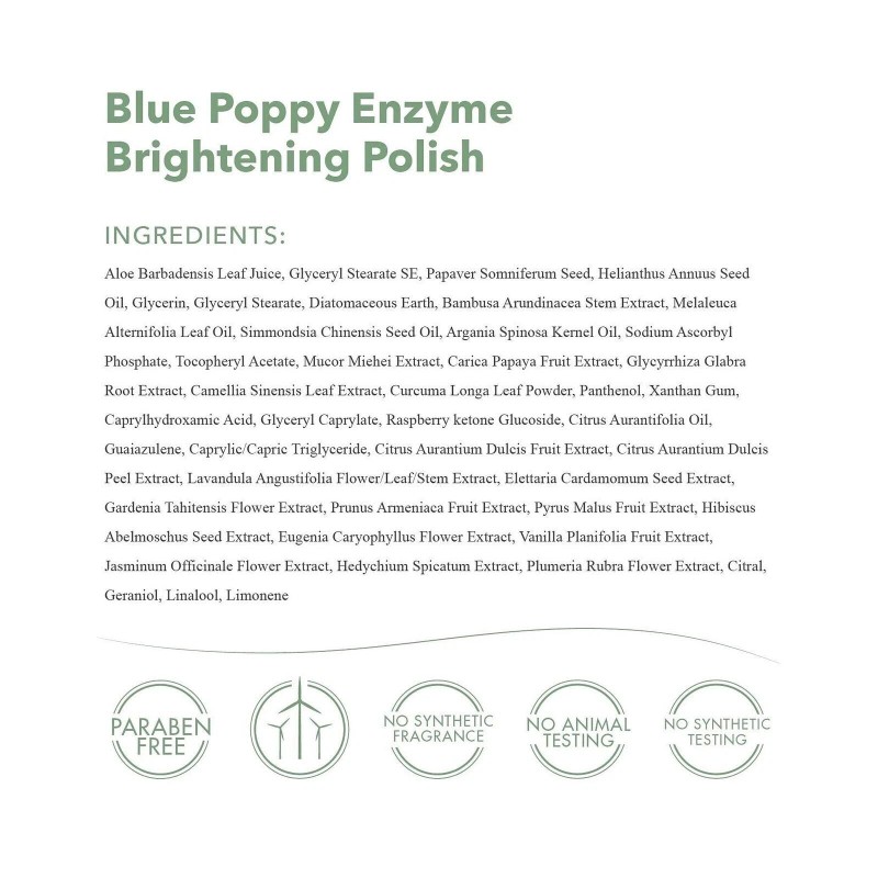 emerginC Scientific Organics Blue Poppy Enzyme Brightening Polish