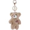 Brown Bear Pink Heart Plush Stuffed Keychain For Backpack, Plush