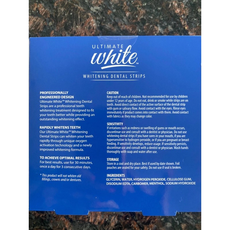 Ultimate white Smart Care Ultimate White Dental Strips 30 Min.teeth