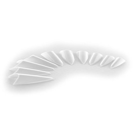 Pack of 500 Stilettos Nail Tips White (ABS Formula) - 50 Pieces Each in 10 Sizes (0-9) in Refill Bag
