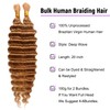 Honey Blonde Water Wave Bulk Human Hair for Micro Braiding