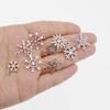 GraceAngie 100pcs Mixed Snowflake Pendants Tibetan Silver Various Christmas Snowflake