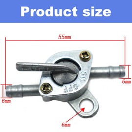 1 Stück Benzinhahn Schalter Kraftstofftank Benzinhahn Schalter Benzinhahn Quad Schließfunktion Ölschalter 6 mm Inline Petrol Tap Universal für 50 cc 70 cc 90 cc 100 cc 110 cc Pit Quad Dirt Bike ATV