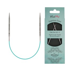 KNITPRO The Mindful 25cm Fixed Circular Collection, SilverTeal, 3mm, KP36042