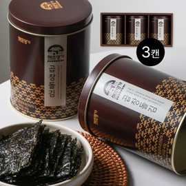 Gopchangdol seaweed Wando tripe seaweed company group Chuseok holiday gift set Haejo Myeongga premium low-salt seaweed 40g 3 cans / 곱창돌김 완도 곱창김 회사 단체 추석 명절 선물세트 해조명가 최고급 저염김 40g 3캔