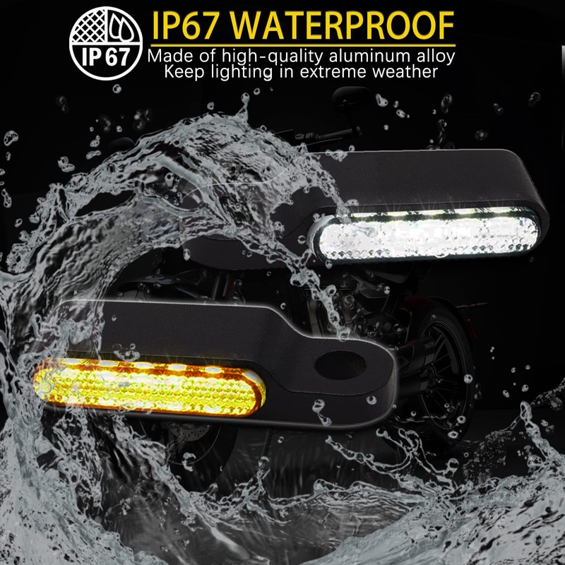 DREAMIZER Universal Motorcycle Handlebar LED Flowing Water Turn Signal Mini