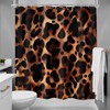 Leopard Tortoise Shell Print Shower Curtain Brown Cheetah Cat Fur