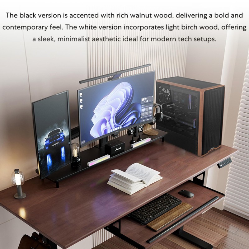Lian Li LANCOOL 217 Genuine Walnut Wood Computer Case, Mid-Tower