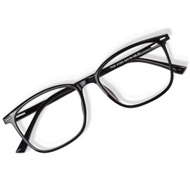 FONHCOO Blaulichtfilter Brille Damen TR90 Blue Light Blocking Glasses Blaulichtbrille ohne Sehstärke, Superleichte Anti-Müdigkeit Computerbrille Gaming Schutzbrille(Schwarz)