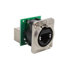 MCSPROAUDIO 10 flush panel mount RJ45 ethernet cat5 jacks for recessed stage in floor box