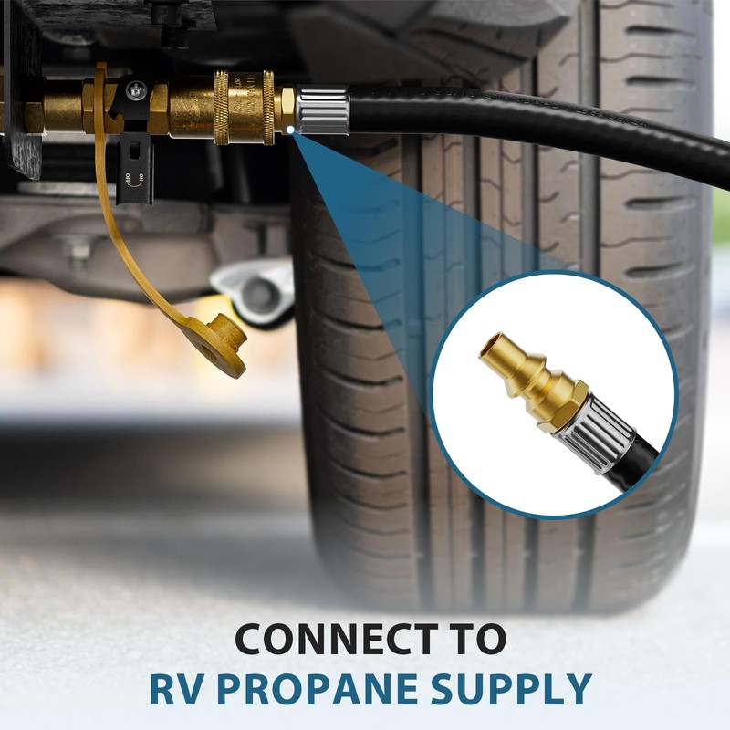 20 FT Propane Quick Connect Hose for RV to Grill