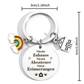 Yeeaulpa Housewarming Gifts Home, Housewarming Gift, Housewarming Gift, Housewarming Gift, Housewarming Gift, Key Ring House, Partner Keyring, silver