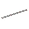 Stainless steel scale 50 mm long, numbers horizontal, zero point