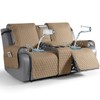 TAOCOCO 100% Waterproof Loveseat Recliner Cover with Console, Non-Slip Washable