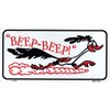 Smart Blonde Beep Beep Roadrunner Metal License Plate