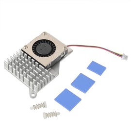 EPLZON Active Cooler for Raspberry Pi 5 4GB/8GB Combines Temperature Controlled Blower Fan and Aluminium Heatsink Come with Thermal Tapes