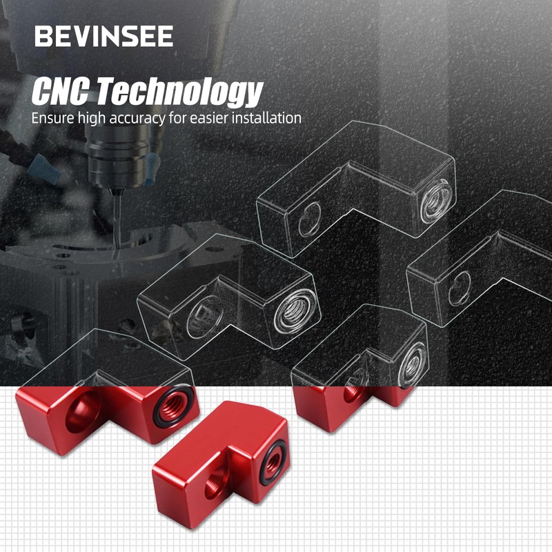 Bevinsee Red Wing Spoiler Riser Kit Compatible with Ford Fiesta