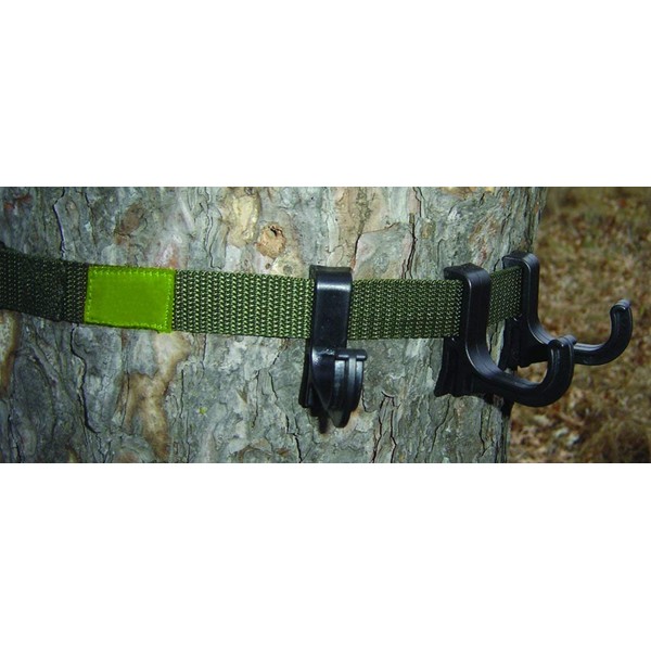 Accessory Hook Belt 2X Treestand, Treestand Accessories – Hunting Treestand Accessory Hanger with 3 Large Hooks, Tree Stand Hooks, Treestand Gear Hooks, Bowhunting Accessory Belt