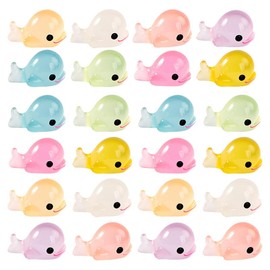 YARNOW 24pcs Glow Dolphin Decor Seal Plush Whale Toy Small Marine Animal Bucket Animal Dolphin Plush Animal Stuffed Animal Statue Glow Dolphin Small Figurine Resin