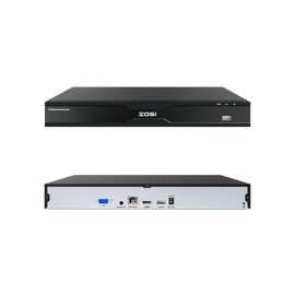 ZOSI 32 Channel Network Video Recorder for Security Camera System, 32CH Surveillance NVR Work with 4K/5MP/4MP/3MP HD ZOSI IP Cameras, Smart Detection Alarm, 2 HDD Bays, No HDD Included, No PoE Port