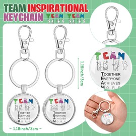 Yinkin 20 Sets Christmas Team Thank You Gifts Bulk Employee Appreciation Keychains Lapel Pins for Team Staff Coworker