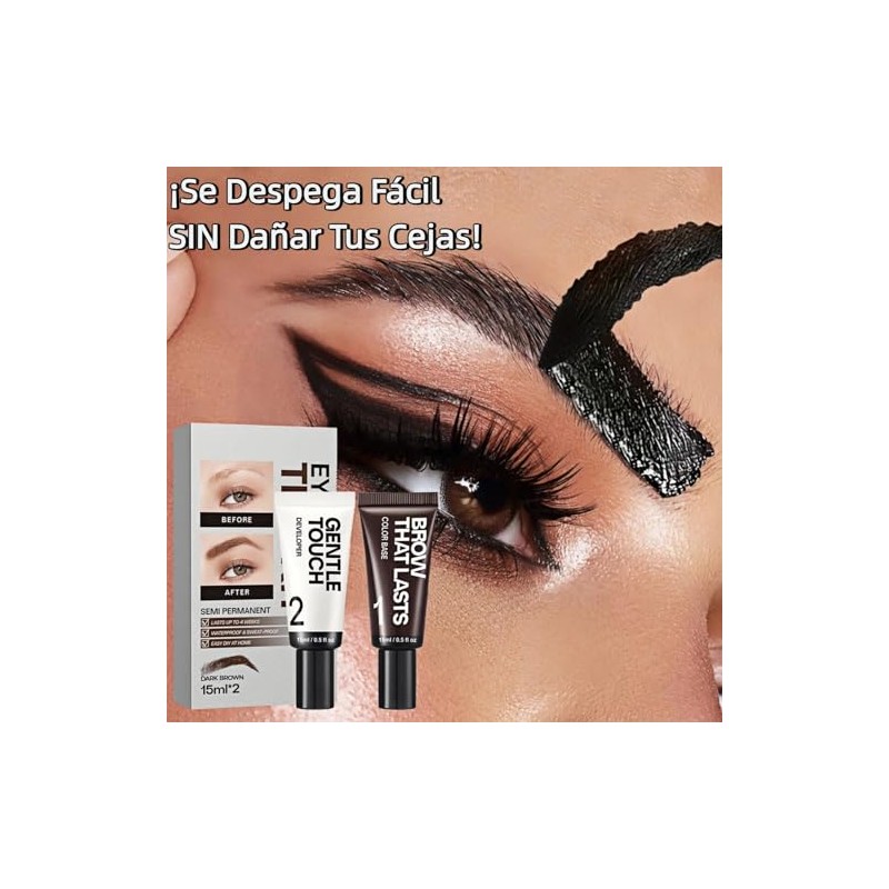 Kit de Tinte para Cejas Profesional para Mujeres - Duración