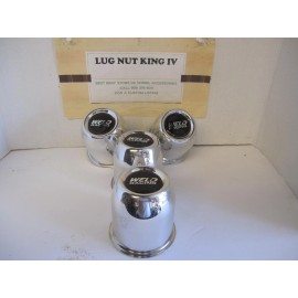 Weld Racing 4  ALUMINUM CENTER CAPS 5 LUG WELD RACING WHEELS  DRAG LITE PRO STAR   3.17 " OD