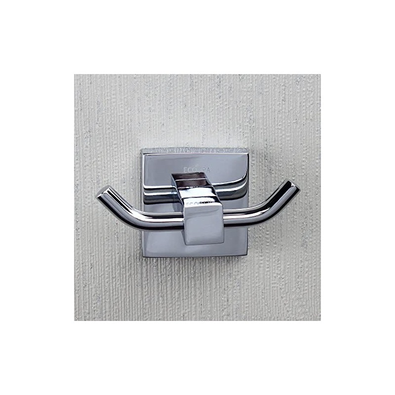 ECOSPA Bathroom Wall Mounted Double Robe Clothes Towel Hook Peg