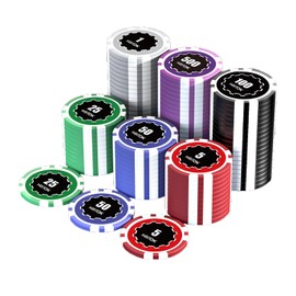 HEITOK Premium Touch Poker Chip Set 100PCS Casino Quality for Texas Hold’em Varied Denominations, 11.5g Iron-Core Chips, Waterproof, Perfect for Game Night
