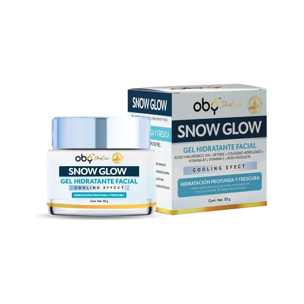 Oby Gel Hidratante Facial con Acido Hialuronico, Rosa Mosqueta, Retinol,