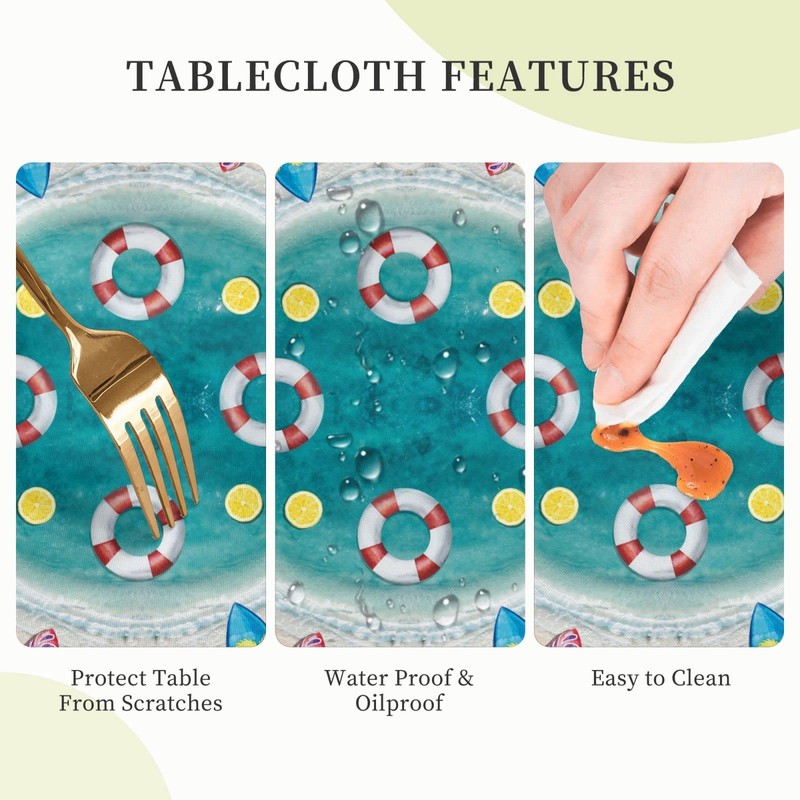 YETTA YANG Summer Beach Hawaii Tropical Funny 3D Waterproof Picnic