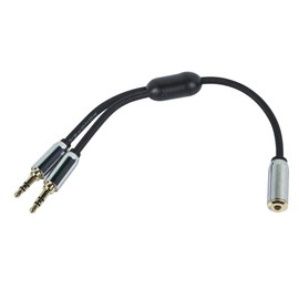 Monoprice 110146 6-Inch 3.5mm Stereo Jack Splitter for Mobile - Retail Packaging