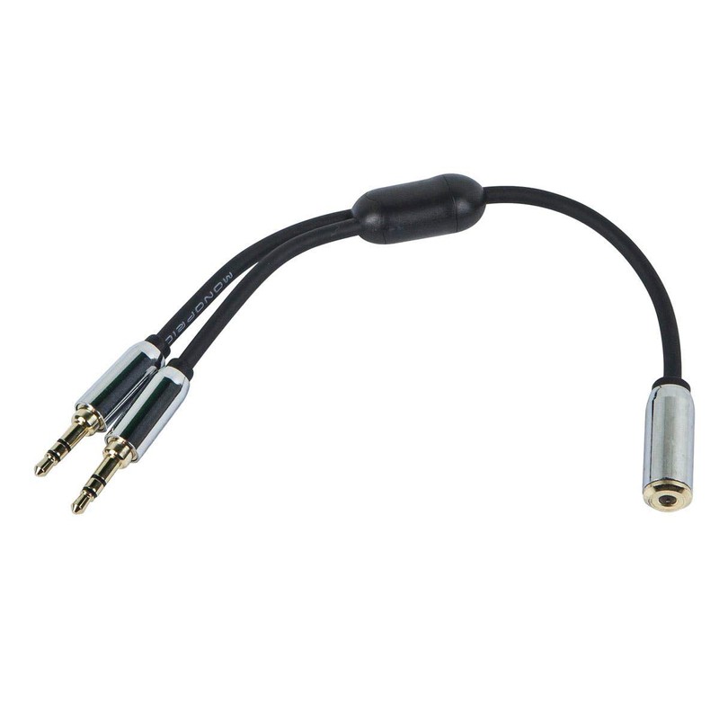 Monoprice 110146 6-Inch 3.5mm Stereo Jack Splitter for Mobile -