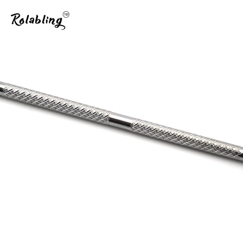 Rolabling Nail Cuticle Pusher and Spoon Cleaner Professional Stainless Steel