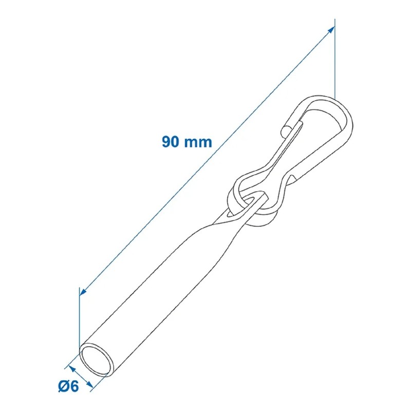 Preiswert&Gut Rope End Clasp Diameter 6 and 8 mm Simplex