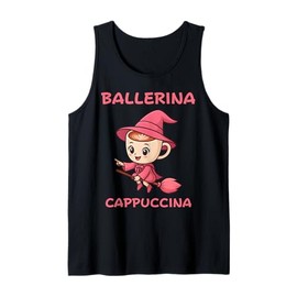 Ballerina Cappuccino Italian Brainrot Meme Witch Kids Girls Tank Top