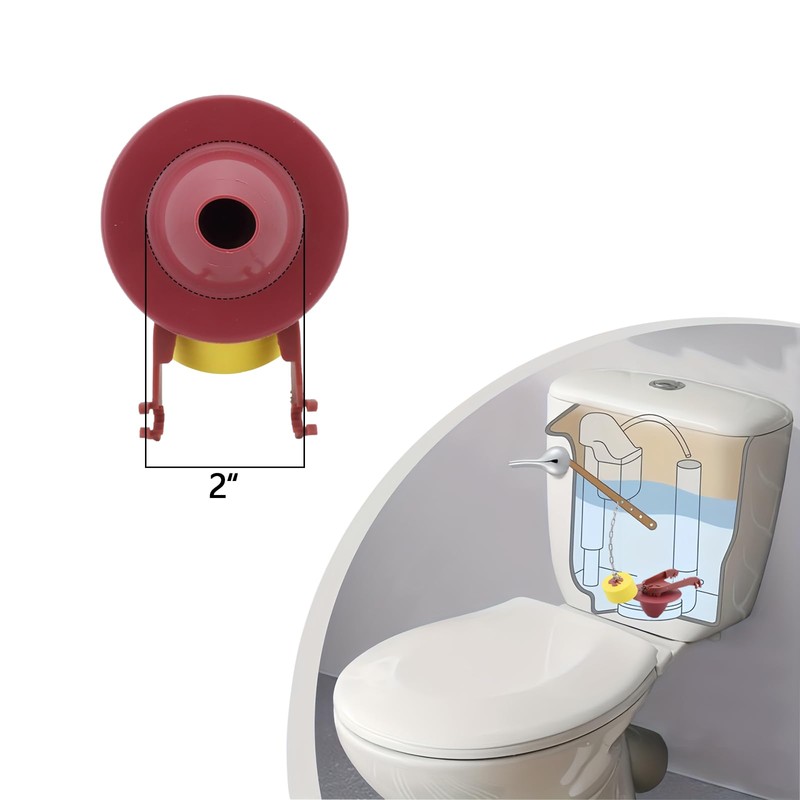 2-Inch Toilet Flapper Replacement Kit with Float and Chain Hinges,Compatible