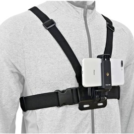 Smart Phone Wearable Camera Chest Harness Belt Quick Release Shoulder Vest Clip Mount Holder Bracket Adapter Hands-free POV Video Shooting Equipment Accessories (Chest Strap)