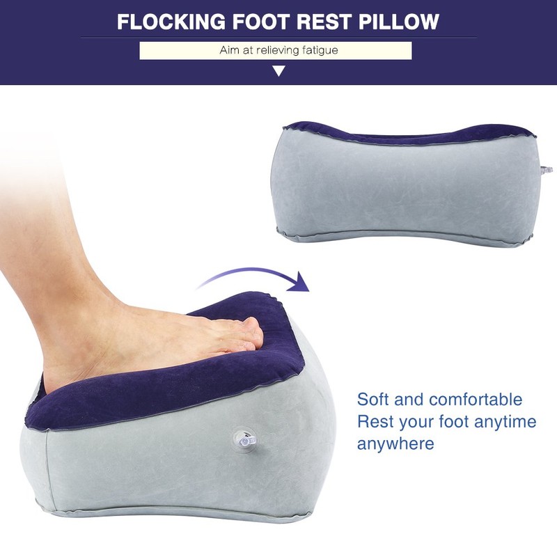 Cushion for Footrest, Flocking, Comfortable Inflatable Cushion with Footrest and