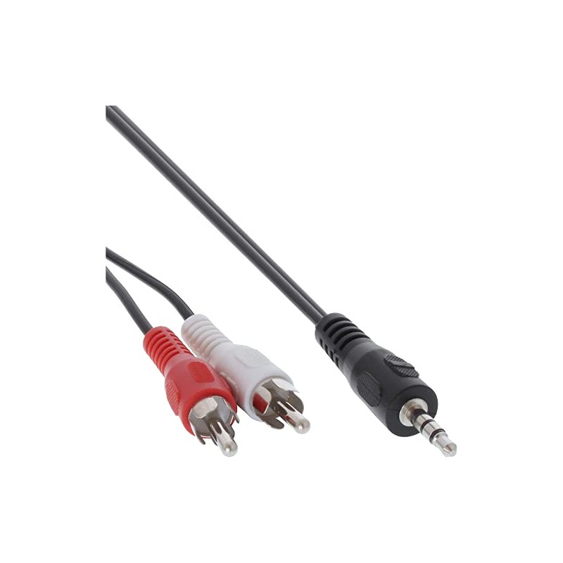 InLine® 2m 2x RCA Male to 3.5mm Male Stereo Audio
