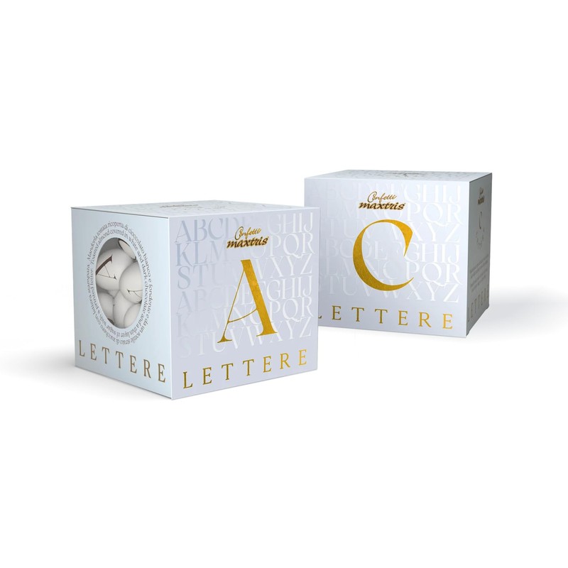 Confetti Maxtris con LETTERA A, scatola 200g