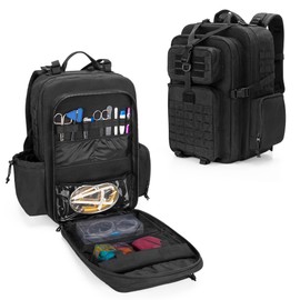 Damero Medical Tactical Backpack, Medical Supplies Bag First Aid Rucksack with Top Y-Strap for Hiking, Trekking Hunting Camping, Black (Bag Only)