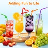 1000 Pack Colorful Flexible Plastic Straws