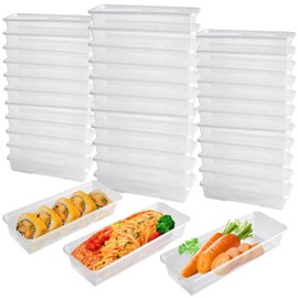 OBXMLFY Disposable Food Prep Clear Containers To Go Take Out Plastic Food Storage,Containers Reusable with Lids, Sturdy Leakproof & Food Safe, Microwave, Freezer (10, 1-Compartment Clear)